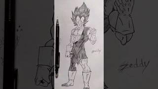 Vegeta ultra ego  ( dragon Ball super 2 ) sketch #animedrawing #viralshorts #shortsyoutube