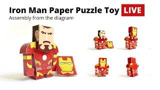 Toy Tutorial Video 01: Iron Man Paper-toy Diagram Designed By Deepali Karanjavkar | Live Demo