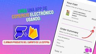 Construye tu App de E-commerce con FlutterFlow y Firebase | Elimina Producto Carrito de Compras #8