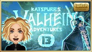 Exploring the mountains for the first time! - KatsPurr's Live Stream Adventures in Valheim - Part 13