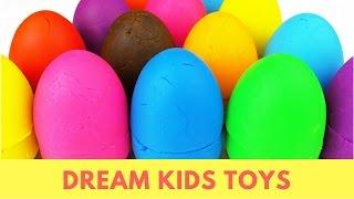 Dream Kids Toys Many Play Doh Surprise Eggs : Mcqueen Cars Spiderman Peppa Pig