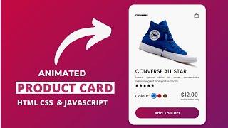 Animated Product Card | Product Card Html Css |Animated Card