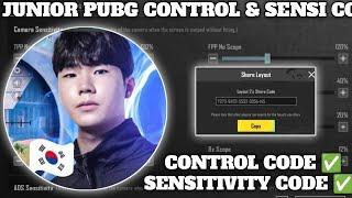 (2024) JUNIOR PUBG SENSITIVITY SETTINGS CODE 3.4/ JUNIOR PUBG CONTROL SETTINGS CODE 3.4/ 5 FINGER