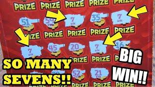 BIG WIN! I Have NEVER Seen Anything Like This Before!! "Triple Red 777" Lottery Ticket Scratch Off!