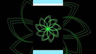 Python turtle graphics code-Green flower design.