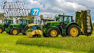 Hay making Season with only John Deere tractors and equipment (All John Deere) | FS 22