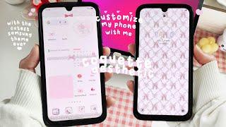 CUSTOMIZE MY ANDROID PHONE WITH ME  how to make your homescreen aesthetic  COQUETTE THEME 