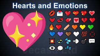 Emoji Meanings Part 2 - Hearts and Emotions | English Vocabulary