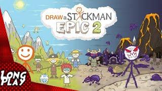 LONGPLAY: Draw a Stickman: EPIC 2 (100% - PC) - (TODOS OS QUEBRA-CABEÇAS, CORES E CORAÇÕES)