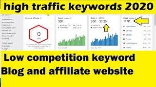 2020 blogging website high traffic keyword for usa and uk | low competition keywords 2020