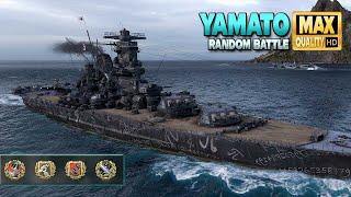 Battleship Yamato on map Shards - World of Warships