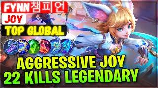 Aggressive Joy, 22 Kills Legendary [ Top Global Joy ] Fynn챔피언 - Mobile Legends Emblem And Build