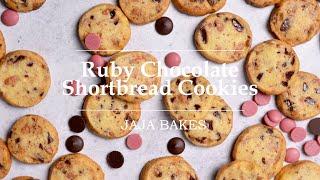 Ruby Chocolate Shortbread Cookies | Jaja Bakes