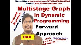 Multistage Graph || Forward Approach || Dynamic Programming || Design and Analysis of Algorithms