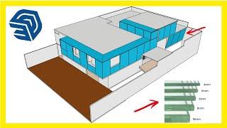 Como hacer VIDRIOS o CRISTALES en sketchup 2022 | Para puertas, ventanas, barandas y antepechos