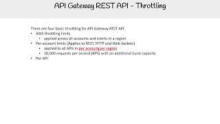 API Gateway REST API Throttling - AWS Course