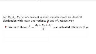 The Variability (precision) of Unbiased Estimators