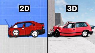 BEAMNG DRIVE в 2D! Сравнение физики Algodoo с BEAMNG DRIVE 3D