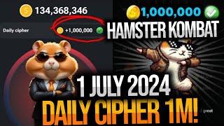 1 July Hamster Kombat Daily Cipher Morse Code | Hamster Kombat Daily Cipher Today