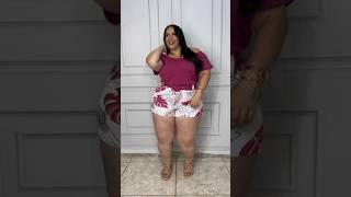 Plus size haul, pink  shorts #fashion #curvyfashion #fashion