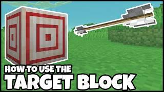 How To Use The TARGET BLOCK In MINECRAFT