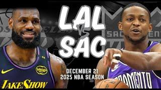 Los Angeles Lakers vs Sacramento Kings  1st QTR Game Highlights | NBA Season Dec 21, 2024