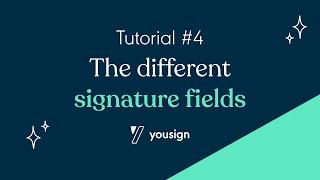 The different signature fields