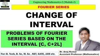 Change of Interval in Fourier Series | Fourier Series Problem Based on the Interval [ c, c+2l ]