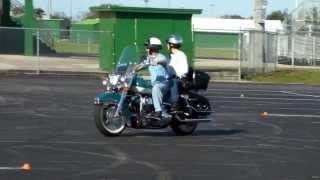 2up riding on Harley Road King