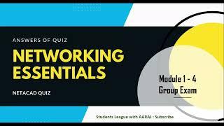 Cisco Networking Essentials Live Exams - Module Group 1: Modules 1 - 4 Group Exam with Answers