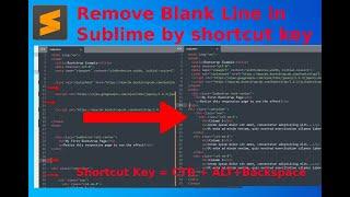 How to remove blank or empty line from code in sublime. | Learn Sublime in Hindi | 2023