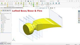 SolidWorks Lofted Boss Base and Flex Feature (Hammer Head)