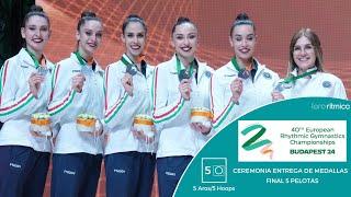 Entrega de medallas FINAL 5 AROS - Budapest EC 2024