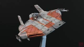 X-Wing (movie version) & A-Wing (phoenix squadron) starfighters from Bandai