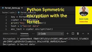 Python Symmetric encryption with the fernet