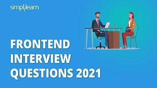 Frontend Interview Questions 2023 | Front End Developer Interview Questions And Answers |Simplilearn