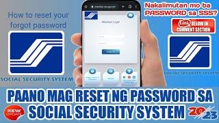 HOW TO RESET SSS PASSWORD ONLINE ON MOBILE DEVICE 2023 | PAANO MAG RESET NG SSS PASSWORD ONLINE 2023
