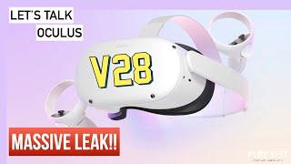 v28 Update: MASSIVE LEAK CONFIRMED for Oculus Quest 2