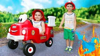 Unpacking and assembly Big Fire Truck Kids Ride on Fire Truck Little Tikes | Toys 2 boys