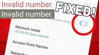 Invalid Number. Beep Beep Beep SOLVED (Can't Call Anybody!) Android Mobile Phone Problem