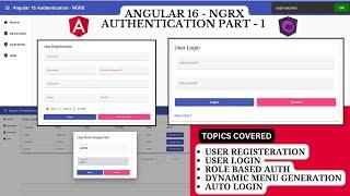 Angular 16 authentication using NGRX & JSON Server API ( Registration + Login + Role based AUTH)