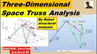 Autodesk Robot Structural Analysis Professional 2020 - Space Truss (3D) analysis