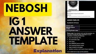 NEBOSH Answer Template/with example/ Usefull for new Students!!How to Write-Count etc..#neboshigc