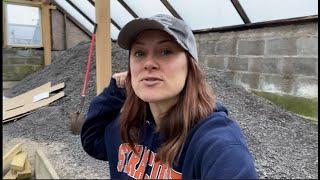 New Poly on ALL 4 Greenhouses : Moving the Stone into #1 (Brad is a Genius) : Flower Hill Farm