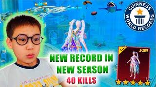 Wow!40 KILLS NEW SEASON 3.3 NEW  RECORD.#pubgmobile #erangel #gaming