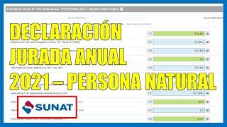 Declaración Anual Sunat 2021 Persona Natural| Formulario Virtual 709 Renta Anual