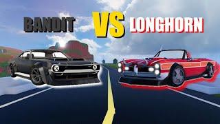 Bandit VS Longhorn Speed Test Roblox Jailbreak