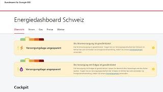 Mediengespräch Go-live energiedashboard.admin.ch zur Energieversorgungssituation der Schweiz