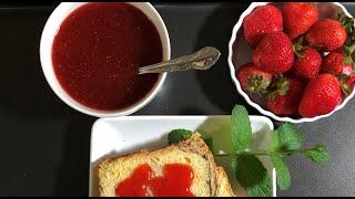 Easy Strawberry sauce in 30 minutes/ Easy sauce topping/ Chana's Creations