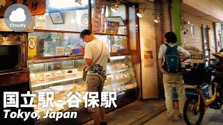 ⁴ᴷ Tokyo: from Kunitachi Sta. to Yaho Sta. (国立駅から谷保駅) - Japan Walking Tour (June 26, 2021)